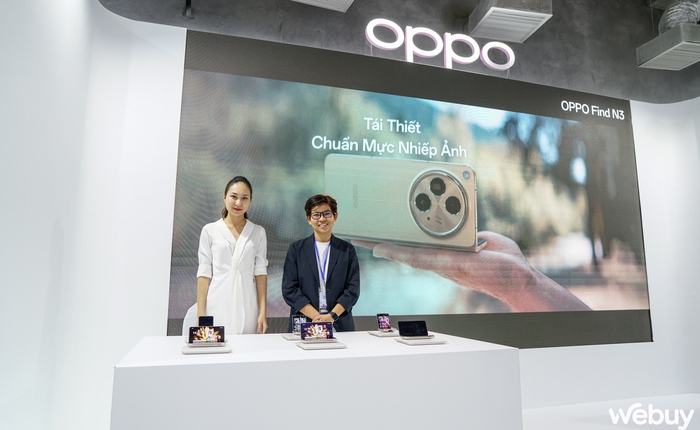 Tham quan quầy trưng bày OPPO tại Triển lãm quốc tế Đổi mới sáng tạo Việt Nam 2023: Chỉ smartphone gập