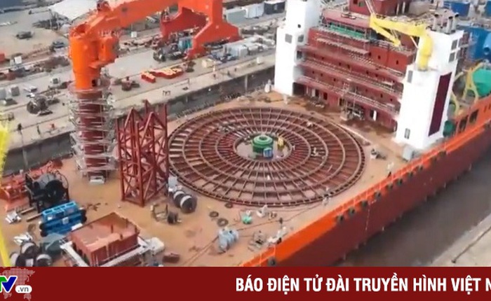 Thử nghiệm tàu rải cáp lớn nhất Trung Quốc