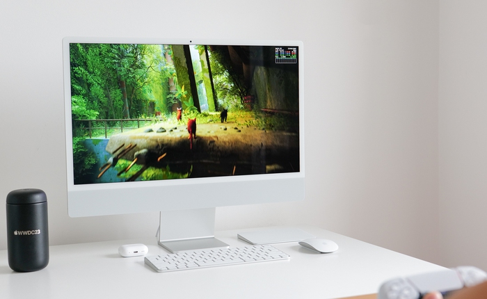 Mở hộp iMac M3 chính hãng: Ai bảo máy Mac không chơi được game?