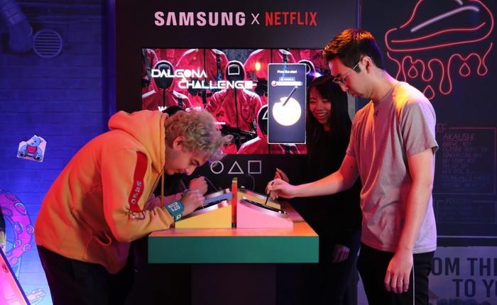 Samsung bắt tay Netflix, mang "Trò chơi con mực" ra ngoài đời thực