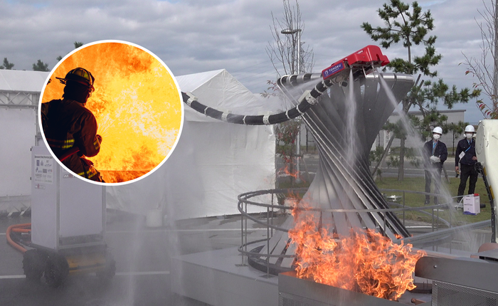 Nhật Bản chế tạo robot 'rồng bay' để chữa cháy!
