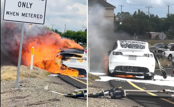 Xe điện Tesla bốc cháy ngùn ngụt, người đàn ông thoát nạn nhưng “cạn lời" với đề nghị kiểu thách đố từ hãng