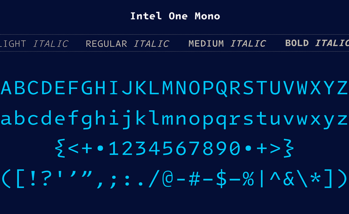 Intel ra mắt phông chữ dành riêng cho lập trình viên