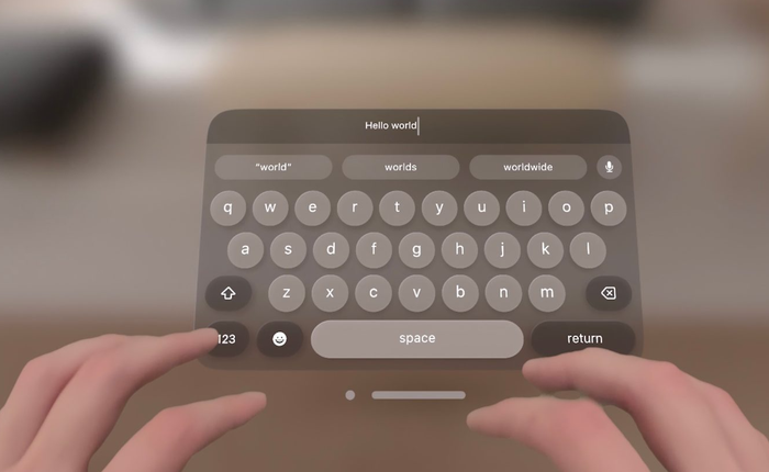 Làm thế nào để gõ văn bản bằng bàn phím 'nổi trong không khí' của kính Apple Vision Pro?