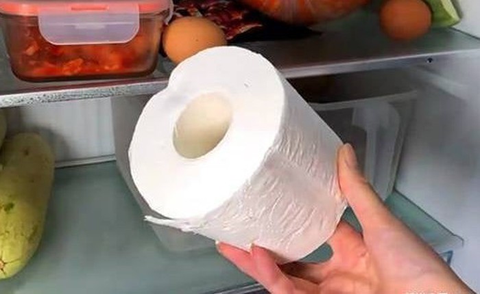 Đặt cuộn giấy vệ sinh vào tủ lạnh, bạn sẽ bất ngờ với 2 công dụng tuyệt vời này