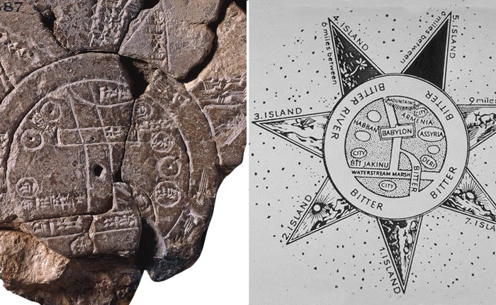 Đây là bản đồ cổ nhất thế giới được biết đến, được sản xuất tại Babylon khoảng 2.600 năm trước