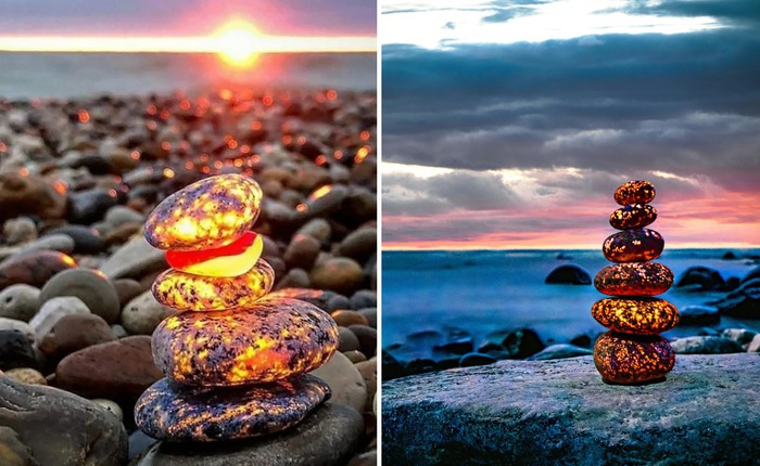 Bí ẩn về những vên đá phát sáng như lửa tại hồ Superior