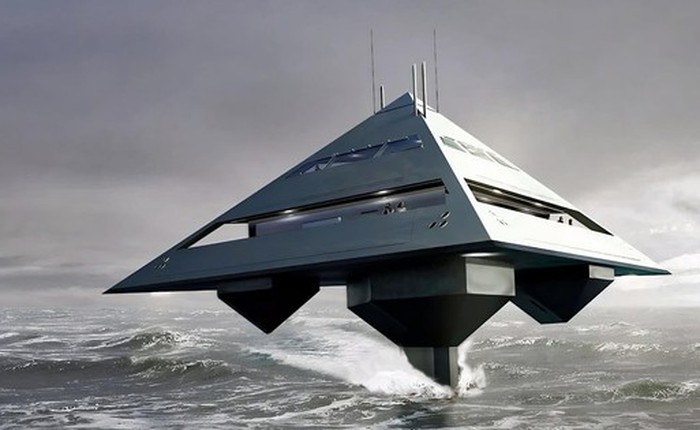 Tetrahedron Super Yacht: Bí mật bên trong kim tự tháp trôi giữa đại dương