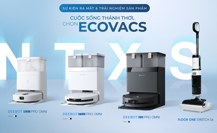 Ecovacs ra mắt loạt sản phẩm lau hút, dọn dẹp nhà của mới: Tính năng, giá cả đều hấp dẫn hơn