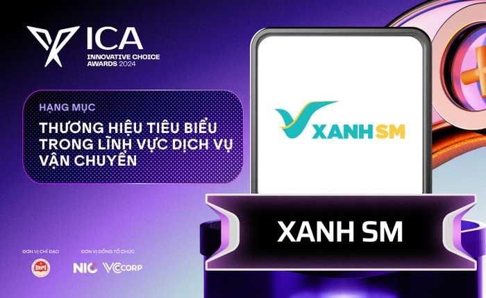 Xanh SM đoạt giải nhất hạng mục Thương hiệu tiêu biểu trong lĩnh vực Dịch vụ vận chuyển nhờ chênh lệch chỉ 2.096 lượt bình chọn