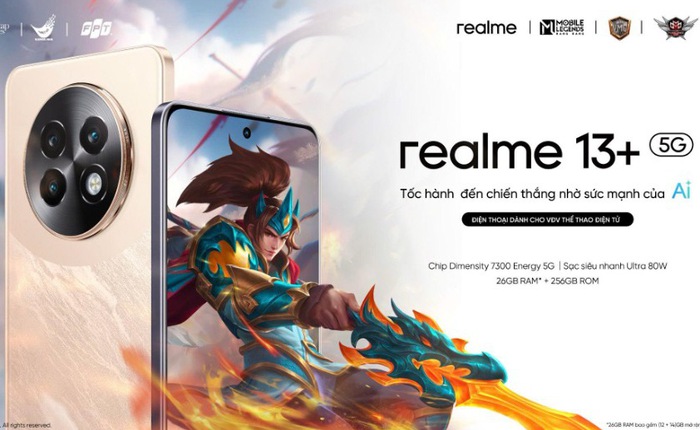 realme ra mắt smartphone chơi game "không lag": Chip Dimensity 7300 Energy, pin 5.000mAh, sạc nhanh 80W, giá 9,49 triệu đồng