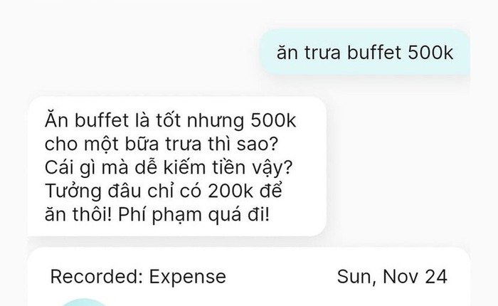 Một ứng dụng quản lý chi tiêu bằng AI đang gây sốt dân mạng Việt: Nhắc 'cực gắt' mỗi lần lỡ chi nhiều tiền, cảm giác như bị mẹ mắng!