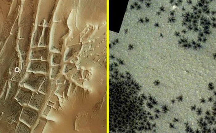 Phát hiện hàng trăm con 'nhện đen' ở 'Thành phố Inca' bí ẩn trên sao Hỏa
