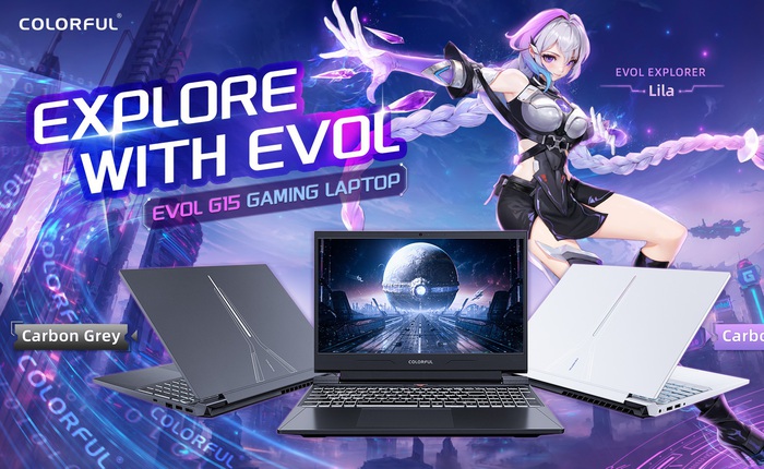 Colorful giới thiệu dòng laptop chơi game EVOL G Series mới: Hiệu năng tốt nhờ Core i7-13620HX & RTX 4060, thiết kế lấy cảm hứng từ không gian vũ trụ