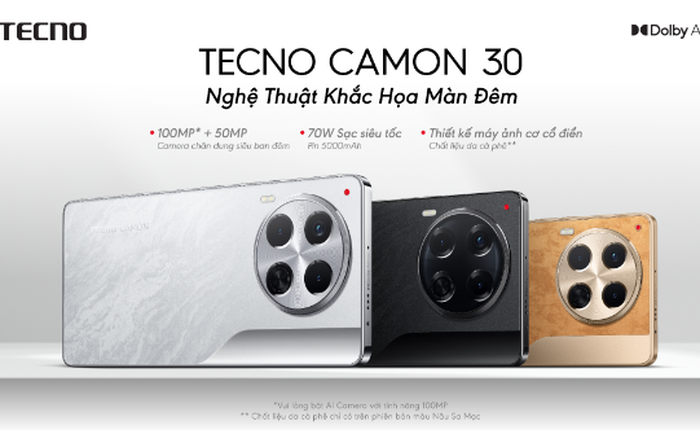 Chiến binh Tecno Camon 30 ra mắt với camera cảm biến siêu đỉnh