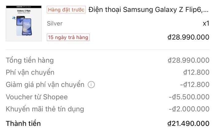 Vừa ra mắt, Galaxy Z Flip6 được giảm giá tới gần 10 triệu đồng, nhưng phải có "căn" mới mua được giá này