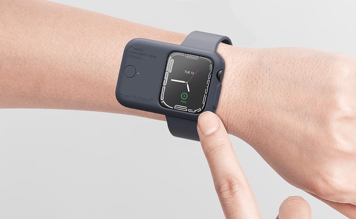 Sạc dự phòng đeo tay tăng gấp 3 lần pin cho Apple Watch: Trông như đồng hồ siêu nhân, giá trên Taobao khoảng 350.000đ