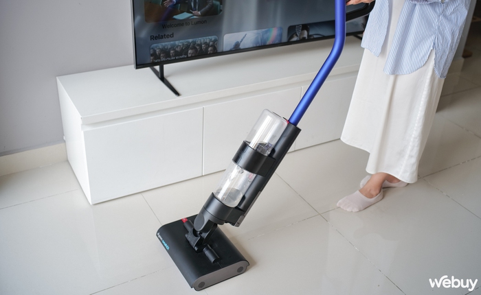 Trải nghiệm máy lau hút khô ướt Dyson WashG1: Dọn nhà sạch sẽ êm ru, thiết kế độc lạ, giá cao