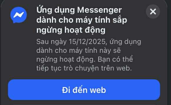Facebook "khai tử" ứng dụng chat Messenger cho macOS và Windows, bắt phải dùng bản web