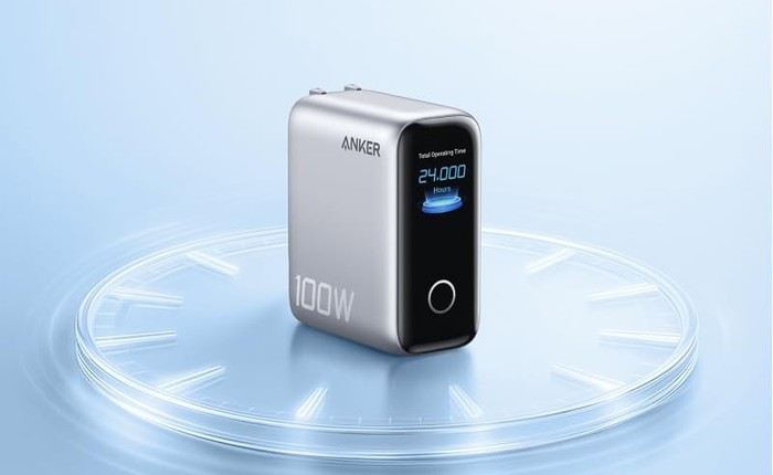 Anker ra mắt củ sạc 3 cổng 100W tích hợp màn hình hiển thị thông minh