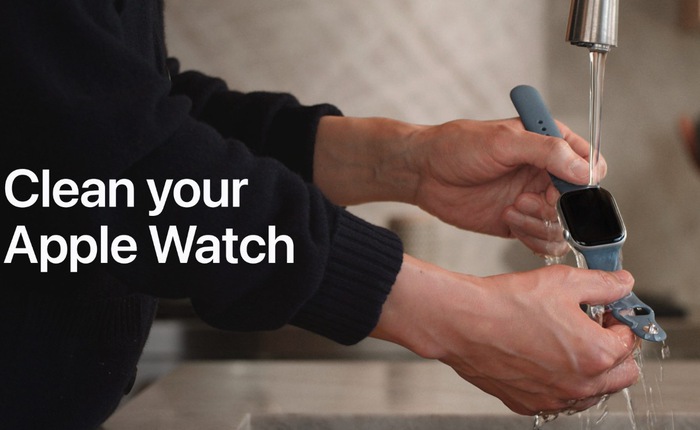 Sau bao năm, nhà Táo bất ngờ tung clip hướng dẫn… rửa Apple Watch, bước cuối cùng vô cùng quan trọng