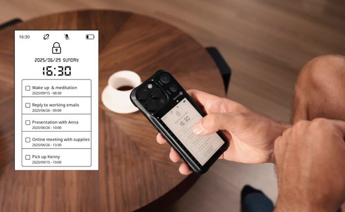 Reetle SmartInk I: Ốp lưng 'siêu dị' sở hữu màn hình E-Ink, hỗ trợ AI cho iPhone