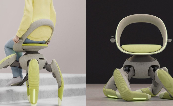 Toyota ra mắt ghế robot Walk Me: Cơ chế đi bộ bốn chân, vận hành bằng mô tơ điện, tải trọng 100 kg, kết hợp thiết kế giữa xe lăn và robot