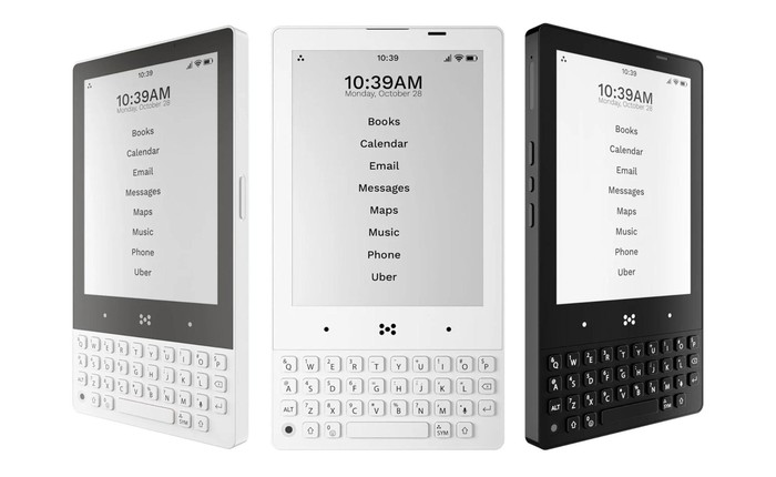 Nhìn thì cứ tưởng là hậu duệ của BlackBerry nhưng hóa ra đây lại là chiếc điện thoại E Ink vô cùng tiện dụng