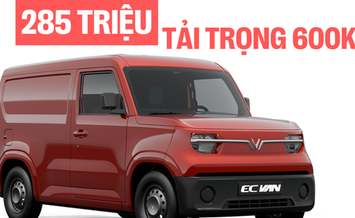 VinFast EC Van ra mắt Việt Nam: Giá từ 285 triệu đồng, động cơ ngang VF 3, chạy 150km/sạc, thùng hàng 2.600 lít, tải trọng trên 600kg