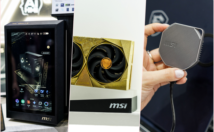 Dạo qua gian hàng MSI tại Computex 2025: GPU mạ Titan, tản nhiệt CPU mà có màn hình... to như smartphone
