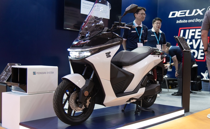 E3 Mobility Deux7 - Xe máy điện Hàn Quốc mới lạ về Việt Nam: Giá dự kiến 100 triệu đồng, nhỏ hơn SH, chạy 120km/sạc