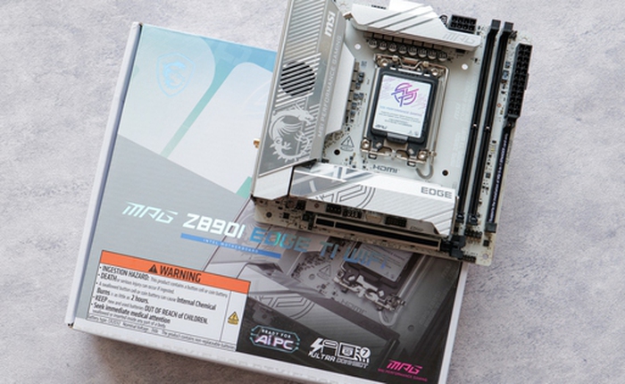 Mở hộp MSI MPG Z890I EDGE TI WIFI: Tông trắng cho những cấu hình nhỏ nhắn
