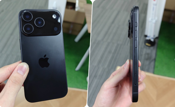 Lộ diện loạt ảnh trên tay iPhone 17 Pro với cụm camera rất lớn