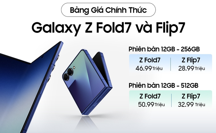 Đây là giá bán chính hãng Galaxy Z Fold7, Flip7 và Flip7 FE tại Việt Nam: Chỉ từ 22,99 triệu, dự đoán sẽ cháy hàng!