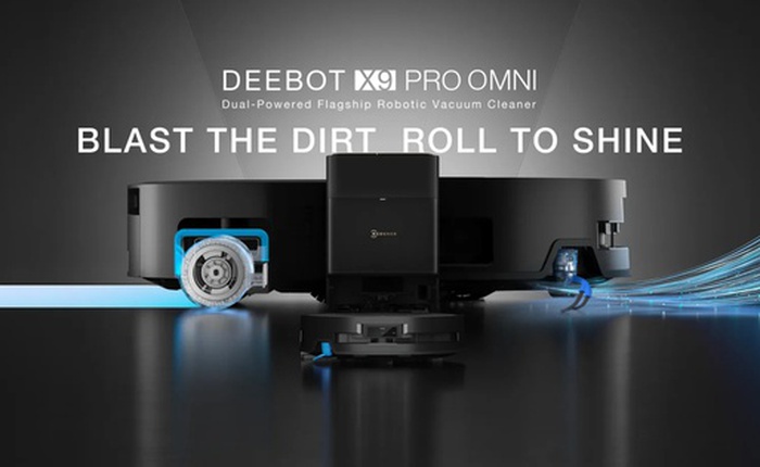 Ra mắt Ecovacs Deebot X9 Pro Omni: Hút mạnh 16.600Pa, tách nước bẩn khi lau, giặt sấy nóng siêu sạch, giá khuyến mãi chỉ 22.49 triệu