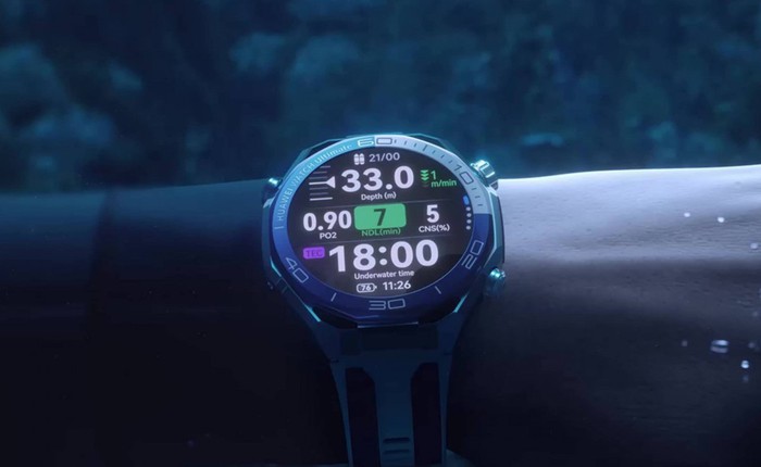 Huawei Watch Ultimate 2: Đồng hồ lặn sâu 150 m, nhắn tin bằng sóng âm dưới nước, giá gần 28 triệu đồng