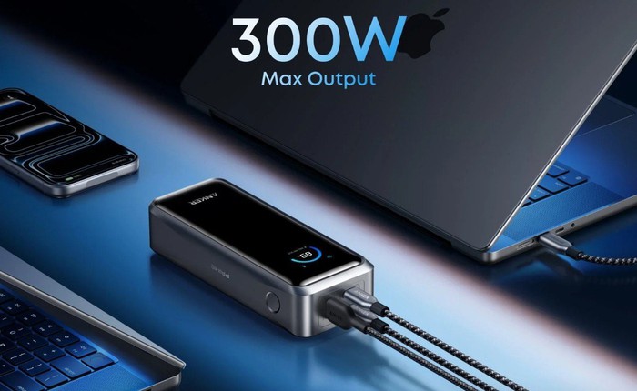Anker ra mắt pin dự phòng 26.000mAh, cổng suất tổng 300W, sạc nhanh 2 laptop cùng lúc cũng được