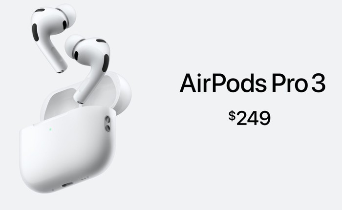 Apple AirPods Pro 3 ra mắt: Tai nghe có cảm biến đo nhịp tim, dịch trực tiếp và chống ồn "đỉnh nhất thế giới", giá gần 6,6 triệu đồng