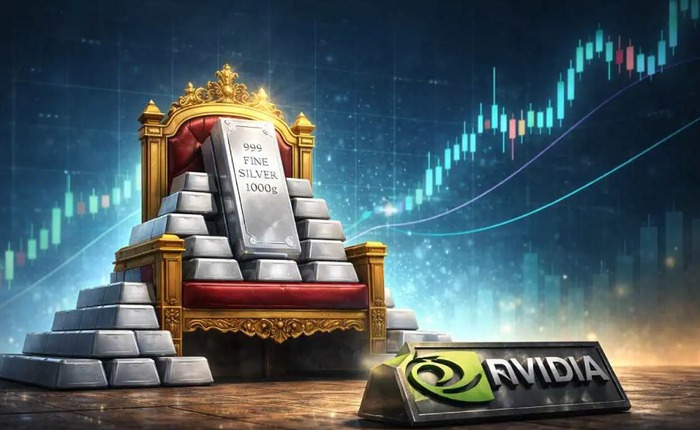 Bạc bất ngờ vượt Nvidia, trở thành tài sản có giá trị lớn thứ hai thế giới chỉ sau vàng