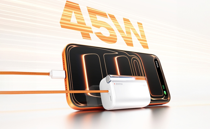 Pin sạc dự phòng Sharge Flow 3 ra mắt: 10.000mAh, sạc nhanh 45W, cáp tích hợp gọn nhẹ