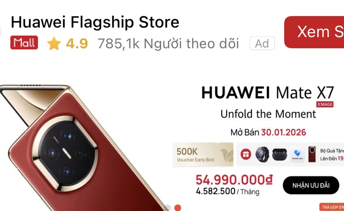 Huawei Mate X7 giá chính hãng 54,99 triệu đồng, không chạy HarmonyOS