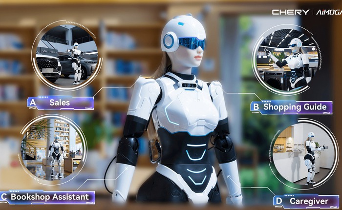 Hãng xe ô tô Trung Quốc bất ngờ giới thiệu một loạt robot hình người từ cảnh sát đến bác sĩ máy, có thể nói được 10 thứ tiếng!