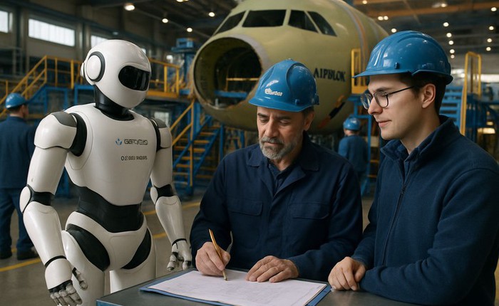 Airbus bắt tay kỳ lân công nghệ Trung Quốc đưa robot hình nhân thay pin tự động vào dây chuyền sản xuất máy bay