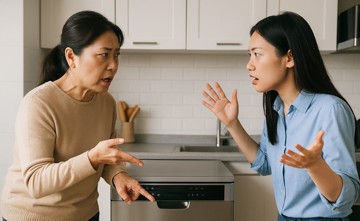 Mẹ bảo mua máy rửa bát phí tiền, con dâu đáp thẳng: “Nhìn tay mẹ kìa..."