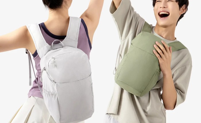 Xiaomi ra mắt balo giá khoảng 261.000đ, nhẹ 140g và gấp gọn vào túi riêng trên thân