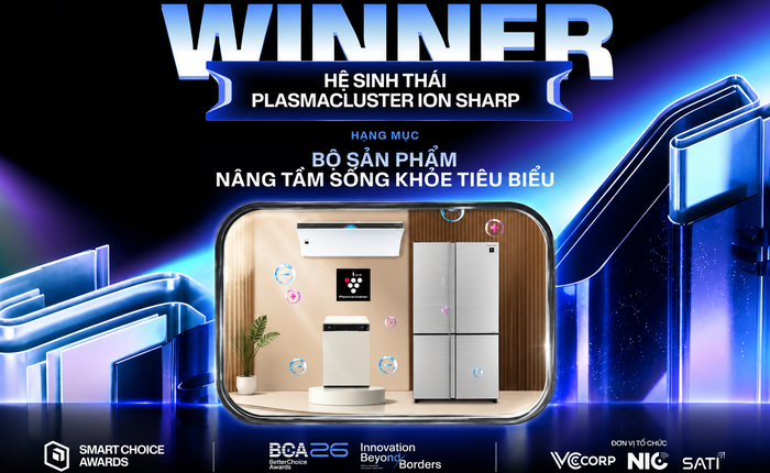Vượt qua loạt hệ sinh thái gia dụng, Sharp thắng giải “Bộ sản phẩm nâng tầm sống khỏe tiêu biểu”