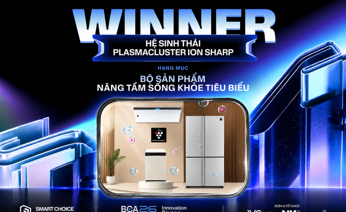 Sharp chiến thắng giải thưởng "Bộ sản phẩm Nâng tầm sống khỏe tiêu biểu" tại Better Choice Awards