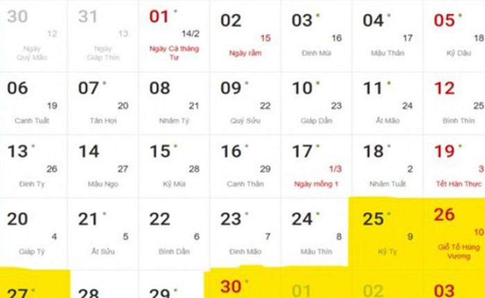 Vừa đi làm trở lại sau Tết Nguyên đán, người dùng Internet liên tục tìm "giỗ tổ Hùng Vương nghỉ mấy ngày"