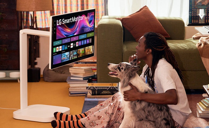 LG ra mắt Smart Monitor Swing tại Việt Nam giá gần 30 triệu: Màn hình cảm ứng, chân đế di động kéo đi khắp nhà