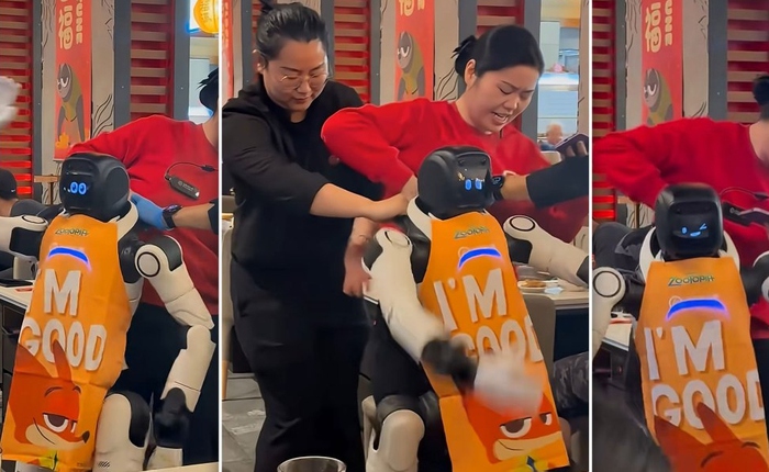 Robot tại nhà hàng lẩu Haidilao bất ngờ đập phá bát đĩa, phải chăng là stress quá?